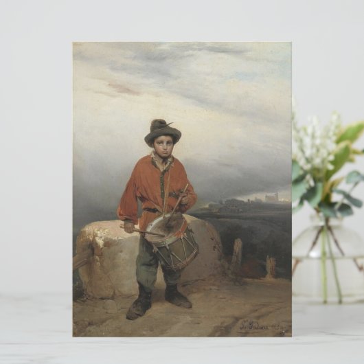 Young Drummer Boy (von Gerolamo Induno) Karte (Stehend Vorderseite)