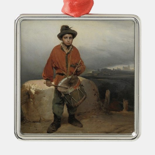 Young Drummer Boy (von Gerolamo Induno) Ornament Aus Metall (Vorne)