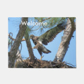 Young Eagle bereit Spiegeland Doormat zu fliegen Fußmatte (Vorderseite)