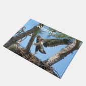 Young Eagle bereit Spiegeland Doormat zu fliegen Fußmatte (Schrägansicht)