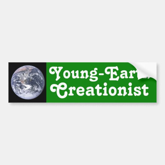 Young-Earth-Kreationist Autoaufkleber (Vorne)
