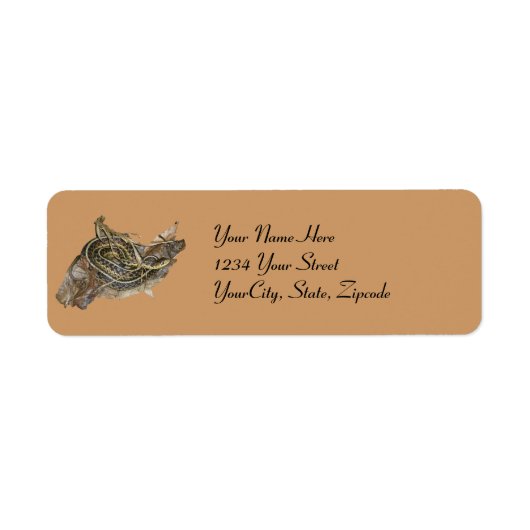 Young Eastern Garter Snake Address Label (Vorne)