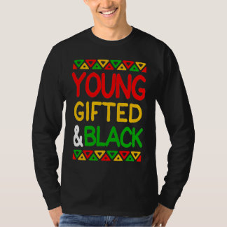 Young ed And Black African American Men Women Boy  T-Shirt