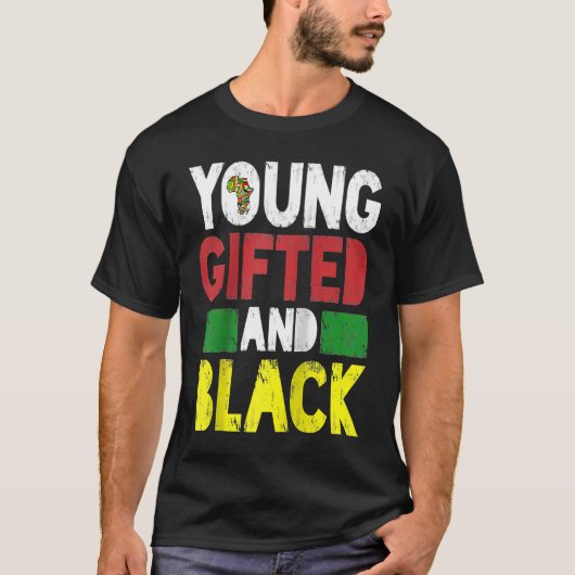Young ed And Black African Pride Black History Mon T-Shirt (Vorderseite)