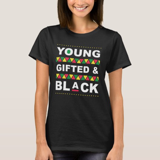 Young ed and Black Black History Month African Ame T-Shirt (Vorderseite)