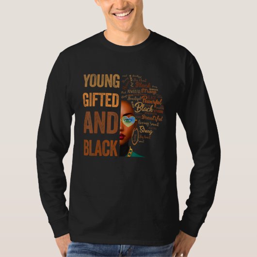 Young ed And Black History Month African Melanin W T-Shirt (Vorderseite)