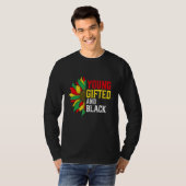 Young ed And Black Proud Flowers Melanin African P T-Shirt (Vorne ganz)