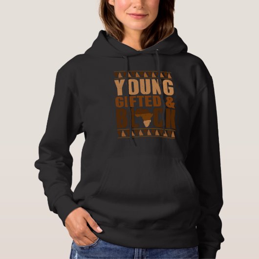 Young ed Black Black Girl Magic Black History Mela Hoodie (Vorderseite)