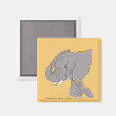 Young Elephant Magnet (Vorderseite/Rückseite)