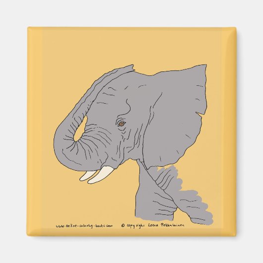 Young Elephant Magnet (Vorne)