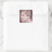 Young Elizabeth Bishop Square Sticker (Tasche)