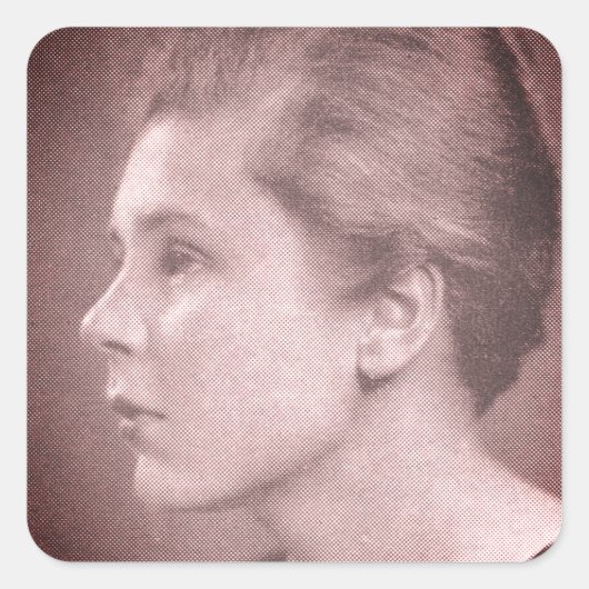 Young Elizabeth Bishop Square Sticker (Vorderseite)