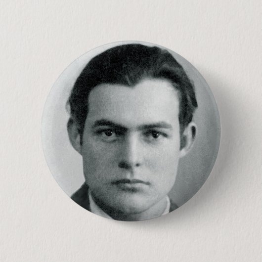 Young Ernest Hemingway-Taste Button (Vorderseite)