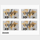 Young Explorer V Rechteckiger Aufkleber (Blatt)