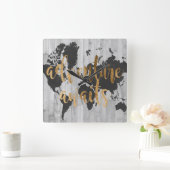 Young Explorer VI Quadratische Wanduhr (Zuhause)