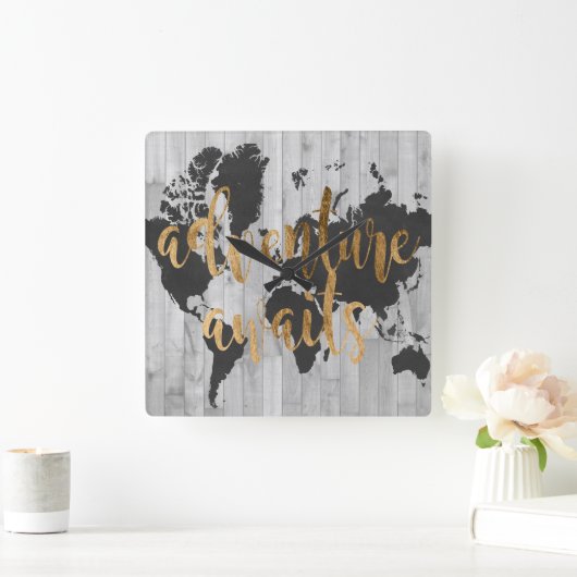 Young Explorer VI Quadratische Wanduhr (Zuhause)