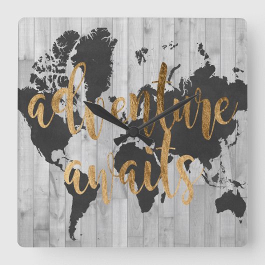 Young Explorer VI Quadratische Wanduhr (Vorderseite)