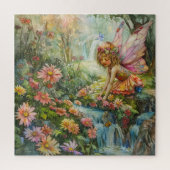 Young Fairy mit Blume Puzzle (Vertikal)