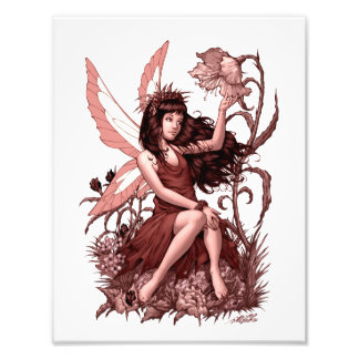 Young Fairy mit Blume von Al Rio Fotodruck