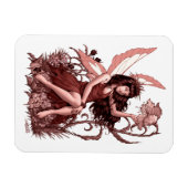 Young Fairy mit Blume von Al Rio Magnet (Horizontal)