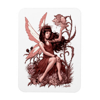 Young Fairy mit Blume von Al Rio Magnet