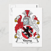 Young Familienwappen Postkarte (Vorne/Hinten)