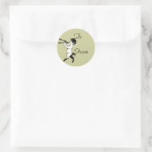Young Faun mit Doppelschlag Runder Aufkleber (Tasche)