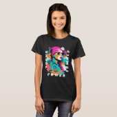 Young Female Power Modern Art Portrait Frau T-Shirt (Vorne ganz)