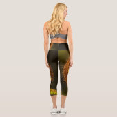 Young Fern Blätter Capri Leggings (Rückseite)