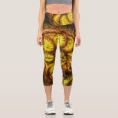 Young Fern Blätter Capri Leggings (Vorderseite)