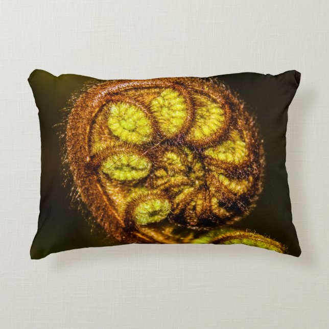 Young Fern Blätter Dekokissen (Vorderseite)