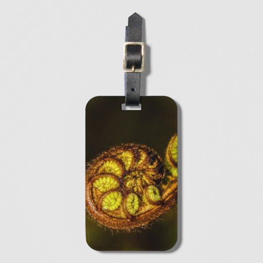 Young Fern Blätter Gepäckanhänger (Vorderseite Vertikal)