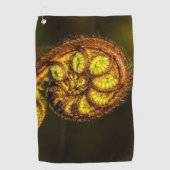 Young Fern Blätter Golfhandtuch (Vorderseite)