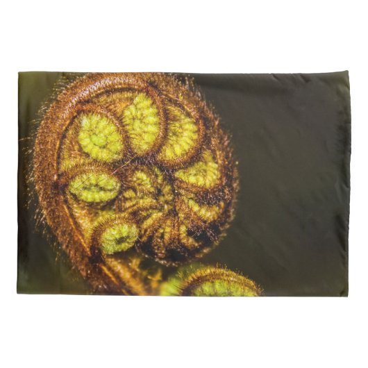 Young Fern Blätter Kissenbezug (Rückseite)