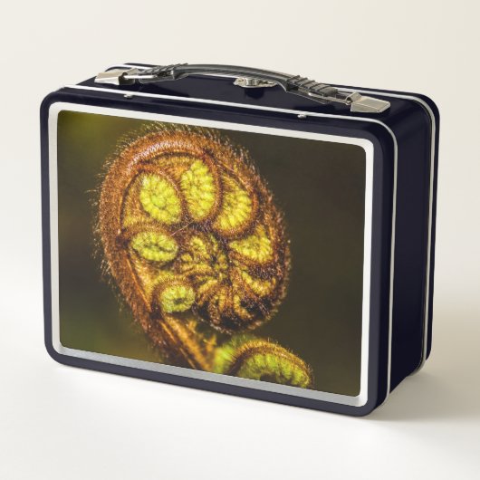 Young Fern Blätter Metall Brotdose (Rückseite)