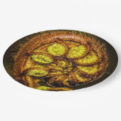 Young Fern Blätter Pappteller (Schrägansicht)