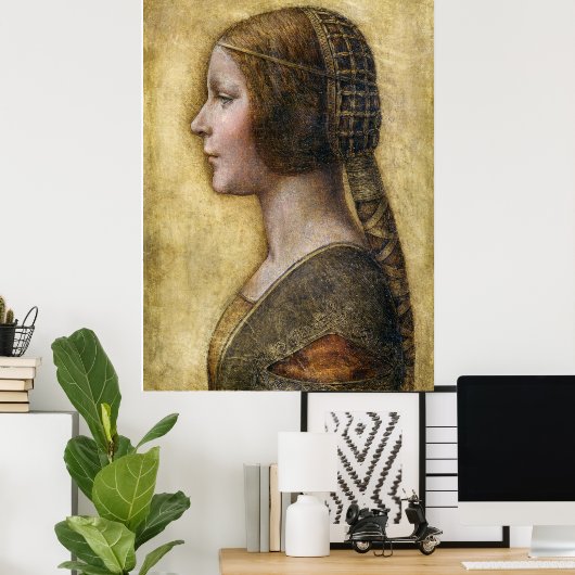 Young Fiancée (1495). Gemalt von Leonardo da Vinci Poster (Heimbüro)