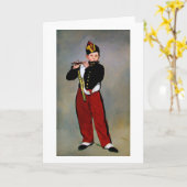 Young Flautist, The Fifer, Edouard Manet, 1866 Karte (Gelbe Blume)