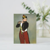 Young Flutist Fifer Manet Impressionist Malerei Postkarte (Stehend Vorderseite)