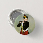 Young Flutist oder der Fifer Edouard Manet Button (Vorne & Hinten)