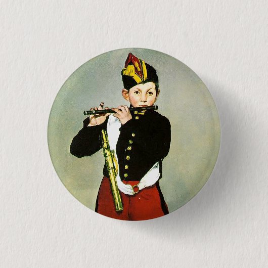 Young Flutist oder der Fifer Edouard Manet Button (Vorderseite)