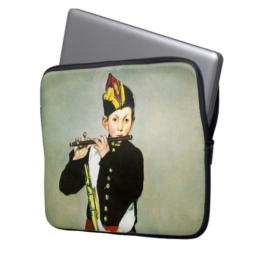 Young Flutist oder der Fifer Edouard Manet Laptopschutzhülle (Vorderseite Links)