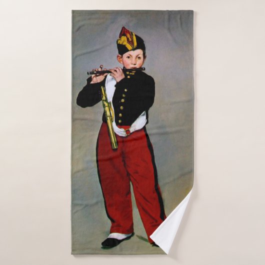 Young Flutist, The Fifer, Edouard Manet, 1866 Badehandtuch (Badehandtuch)