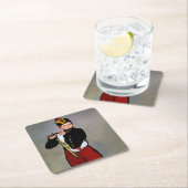 Young Flutist, The Fifer, Edouard Manet, 1866 Rechteckiger Pappuntersetzer (Vor Ort)