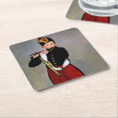 Young Flutist, The Fifer, Edouard Manet, 1866 Rechteckiger Pappuntersetzer (angewinkelt)