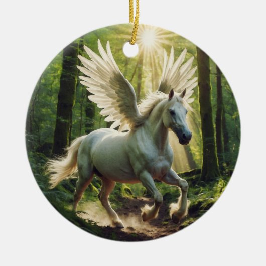 Young Forest Pegasus Keramik Ornament (Vorne)
