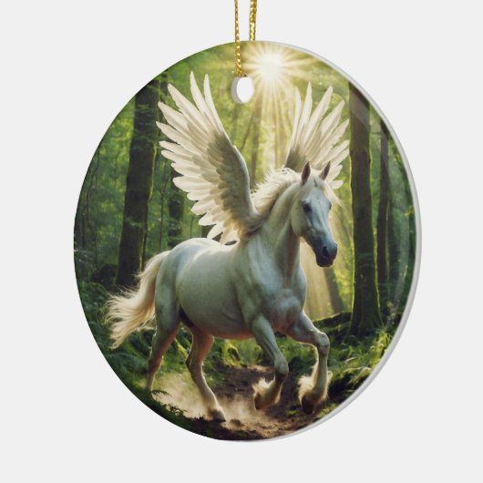 Young Forest Pegasus Keramik Ornament (Links)