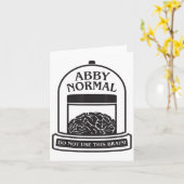 Young Frankenstein Abby Normal Funny Halloween _3 Karte (Gelbe Blume)
