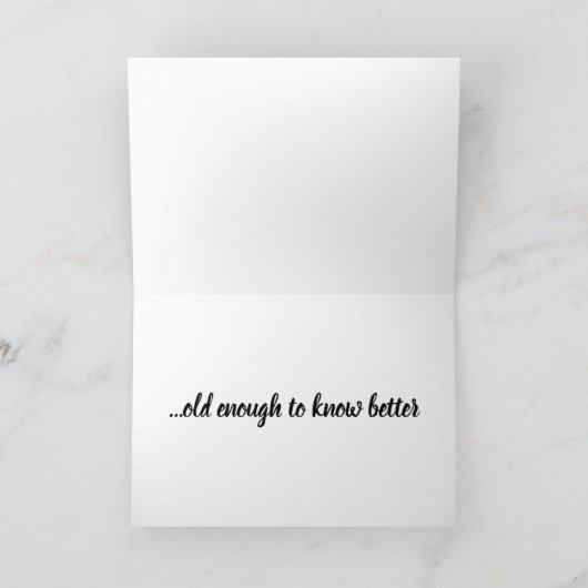 Young genug Card Karte (Innenseite)