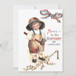 Young George Washington holt Cherry Tree herunter Einladung